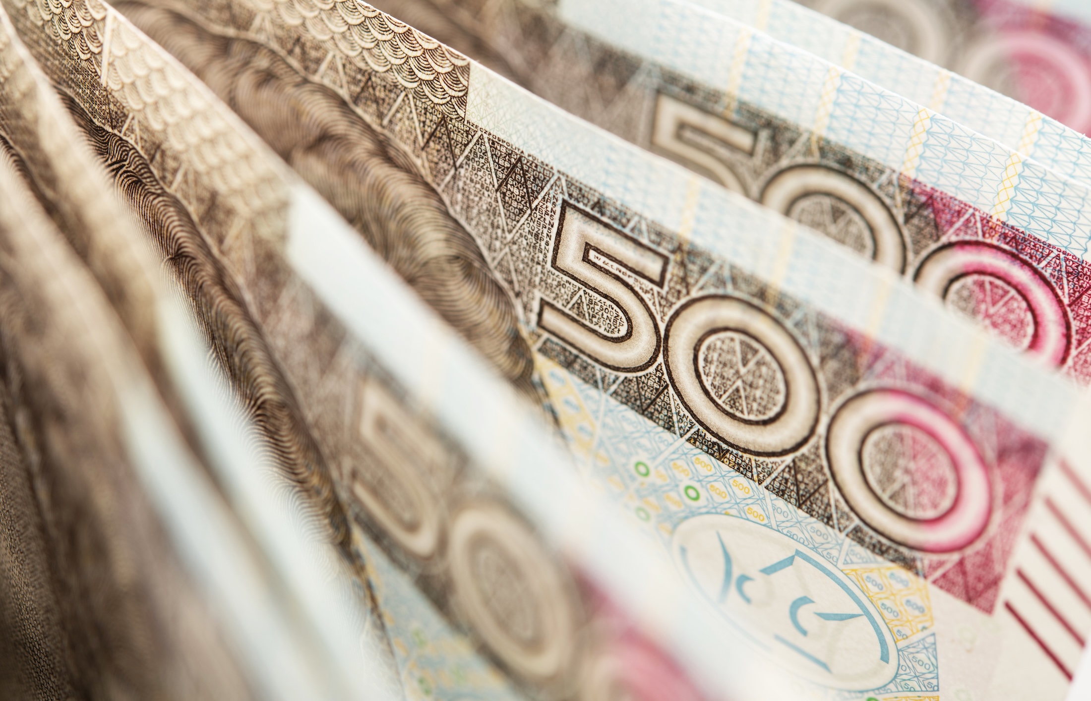 Banknoty o nominale 500 zł